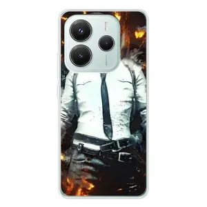 Силиконовый чехол с картинкой "Герой Pubg" на Xiaomi Redmi Note 14 5G (Man Пубг)