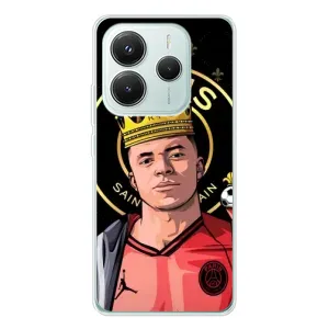 Чехол (TPU) с Футболистом на Xiaomi Redmi Note 14 5G (Mbappe King)