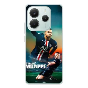 Чехол (TPU) с Футболистом на Xiaomi Redmi Note 14 5G (MBAPPE)