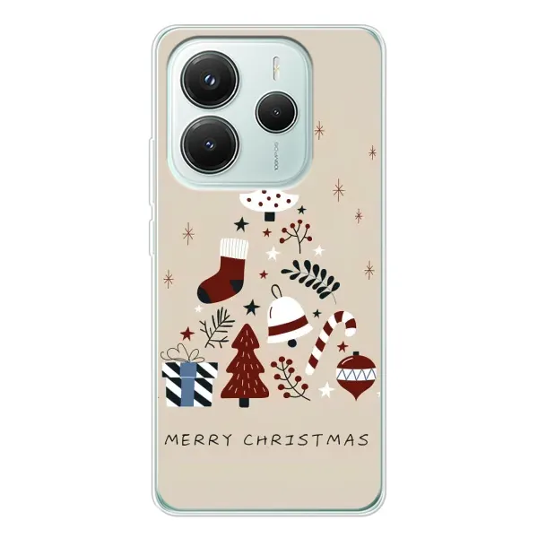 Чехол с рисунком «Merry Christmas» для Xiaomi Redmi Note 14 5G Чехол с рисунком «Merry Christmas» для Xiaomi Redmi Note 14 5G