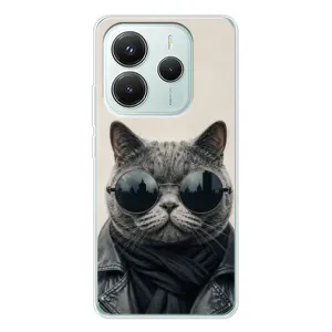 Чехол на тематику: Коты для Xiaomi Redmi Note 14 5G (Модный кот)