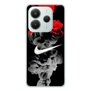 Силиконовый Чехол на Xiaomi Redmi Note 14 5G с картинкой Nike (Nike дым)