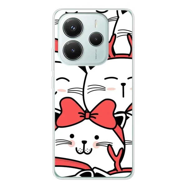 Чехол с рисунком «Новогодние котики» для Xiaomi Redmi Note 14 5G Чехол с рисунком «Новогодние котики» для Xiaomi Redmi Note 14 5G