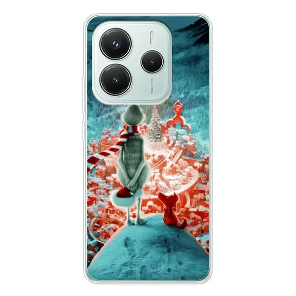 Чехол с рисунком «Новогодний Гринч» для Xiaomi Redmi Note 14 5G Чехол с рисунком «Новогодний Гринч» для Xiaomi Redmi Note 14 5G