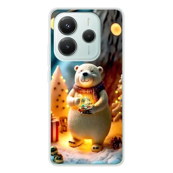 Чехол с рисунком «Новогодний ведмеженок» для Xiaomi Redmi Note 14 5G