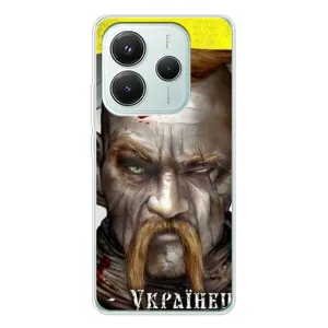 Чехол с картинкой (Патриотический КОЗАК) на Xiaomi Redmi Note 14 5G (Одноглазый Козак)