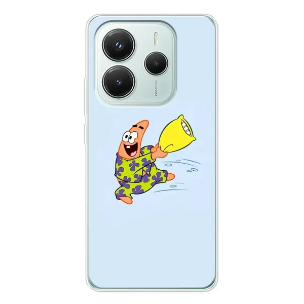 Чехол с рисунком «Патрик с подушкой» для Xiaomi Redmi Note 14 5G