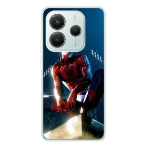 Чехол Супергерой Человека Паука на Xiaomi Redmi Note 14 5G (Паук на доме)