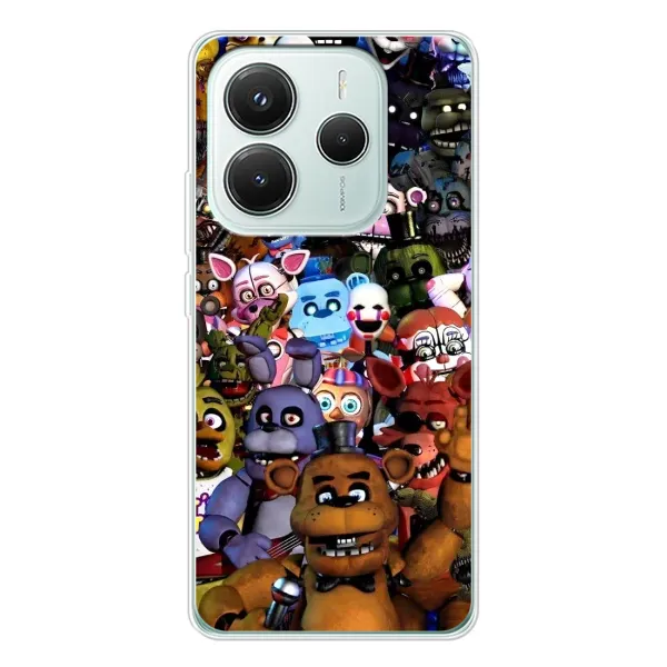 Чехол с рисунком «Персонажи Фредди» для Xiaomi Redmi Note 14 5G