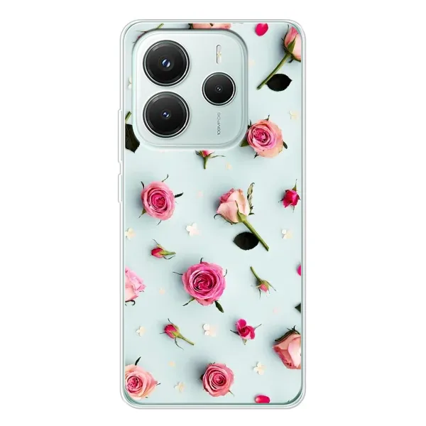 Чехол с рисунком «Разные цветы» для Xiaomi Redmi Note 14 5G Чехол с рисунком «Разные цветы» для Xiaomi Redmi Note 14 5G