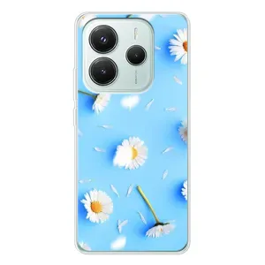 Чохол з Квітами для Xiaomi Redmi Note 14 5G (ромашки на блакитному)