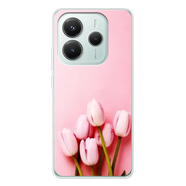 Чехол с рисунком «Розовые тюльпаны» для Xiaomi Redmi Note 14 5G Чехол с рисунком «Розовые тюльпаны» для Xiaomi Redmi Note 14 5G