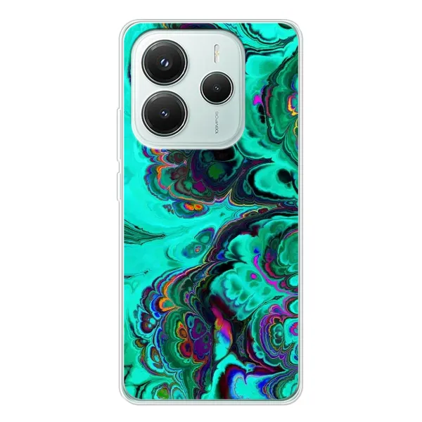 Чехол с рисунком «Салатный мрамор» для Xiaomi Redmi Note 14 5G