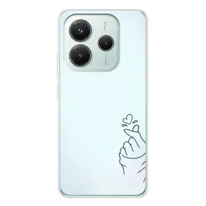 Чохол (Знак сердечка) для Xiaomi Redmi Note 14 5G (Сердечко на блакитному)