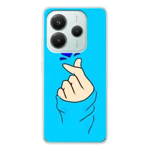 Чохол (Знак сердечка) для Xiaomi Redmi Note 14 5G (Сердечко на синоьому)