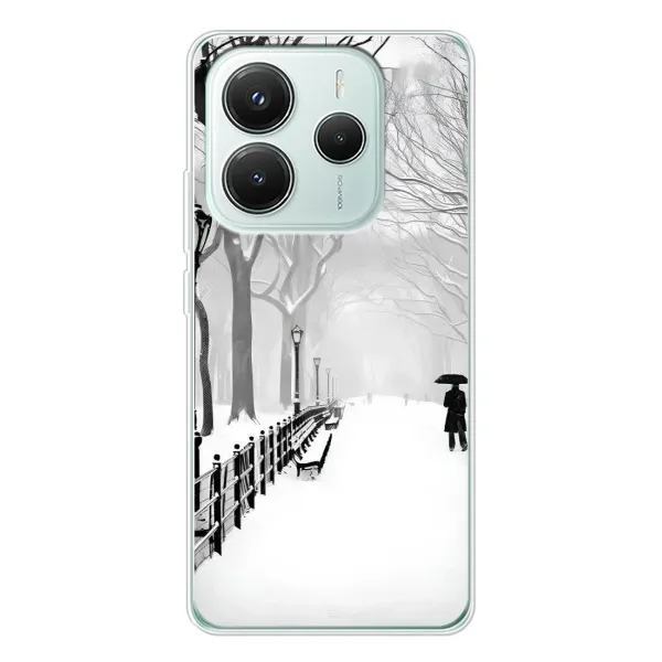 Чехол с рисунком «Снегом замело» для Xiaomi Redmi Note 14 5G
