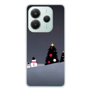 Чехлы на Новый Год Xiaomi Redmi Note 14 5G (Снеговички)