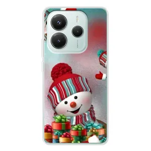 Чехлы на Новый Год Xiaomi Redmi Note 14 5G (Снеговик в шапке)