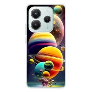 Чохол (ТПУ) з планетами на Xiaomi Redmi Note 14 5G (Сонячна система)