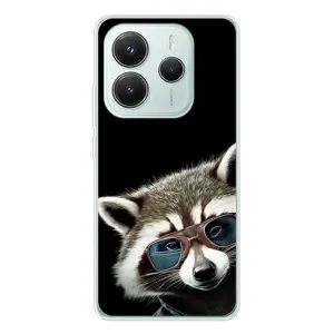 Силіконовий Чохол з Энотами на Xiaomi Redmi Note 14 5G (Стильний Єнот)