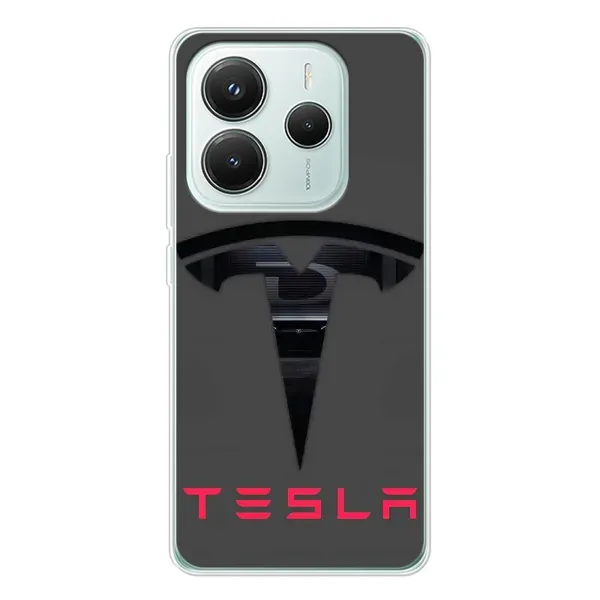 Чехол с рисунком «Logo TESLA» для Xiaomi Redmi Note 14 5G Чехол с рисунком «Logo TESLA» для Xiaomi Redmi Note 14 5G