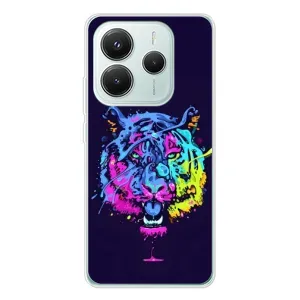 Силіконовий бампер з картинкою звірів для Xiaomi Redmi Note 14 5G (Тигр-Арт)
