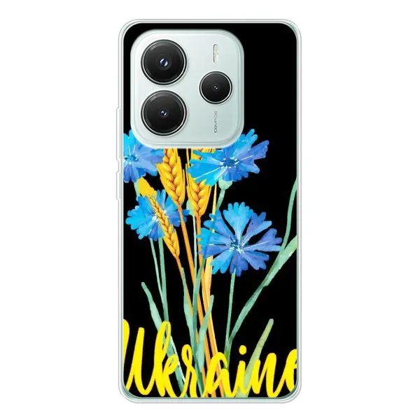 Чехол с рисунком «Ukraine в цветочках» для Xiaomi Redmi Note 14 5G Чехол с рисунком «Ukraine в цветочках» для Xiaomi Redmi Note 14 5G