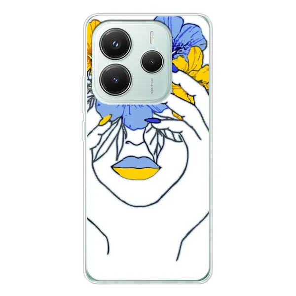 Чехол с рисунком «Украинка на всю голову» для Xiaomi Redmi Note 14 5G Чехол с рисунком «Украинка на всю голову» для Xiaomi Redmi Note 14 5G