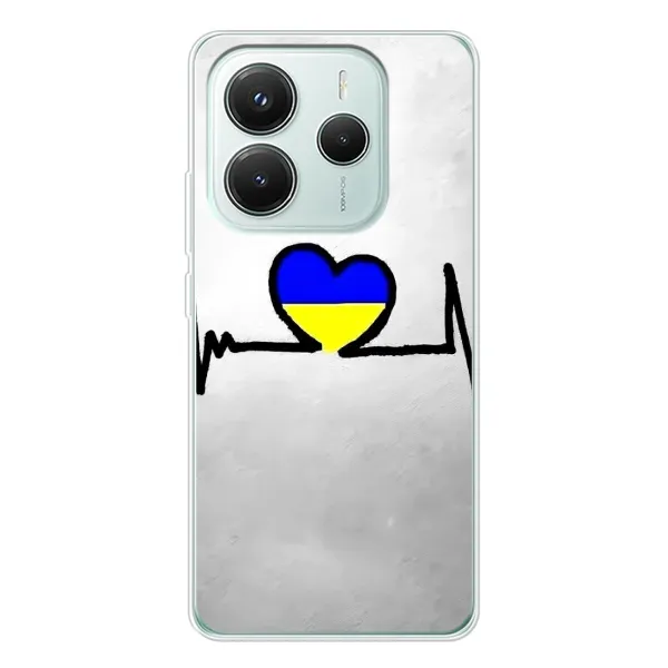 Чехол с рисунком «Украинская кардиограмма» для Xiaomi Redmi Note 14 5G Чехол с рисунком «Украинская кардиограмма» для Xiaomi Redmi Note 14 5G