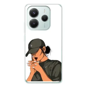 Силіконовый Чохол на Xiaomi Redmi Note 14 5G з картинкой Модных девушек (У зеленому)