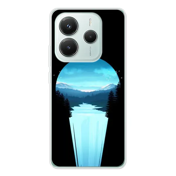 Чехол с рисунком «Синий Водопад» для Xiaomi Redmi Note 14 5G Чехол с рисунком «Синий Водопад» для Xiaomi Redmi Note 14 5G