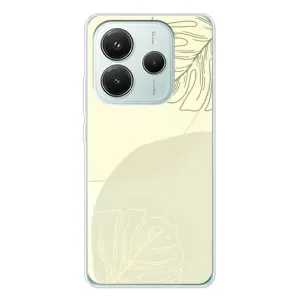 Чохол квітковий дизайн для Xiaomi Redmi Note 14 5G (Зелений фон)