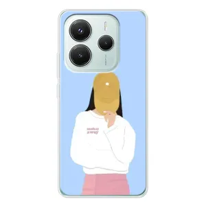 Силіконовый Чохол на Xiaomi Redmi Note 14 5G з картинкой Модных девушек (Жовта кепка)