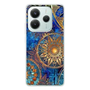 Чехлы со смыслом для Xiaomi Redmi Note 14 5G (Золотые узоры)