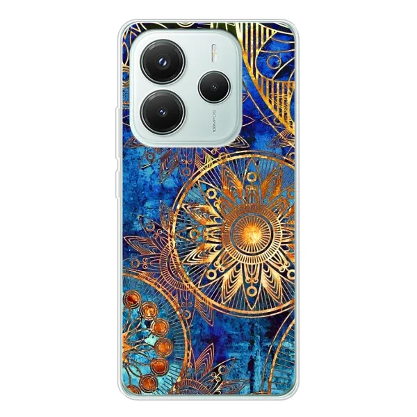 Чехол с рисунком «Золотые узоры» для Xiaomi Redmi Note 14 5G
