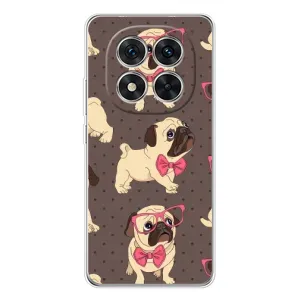 Чехол (ТПУ) Милые собачки для Xiaomi Redmi Note 14 Pro 5G (Собачки Мопсики)