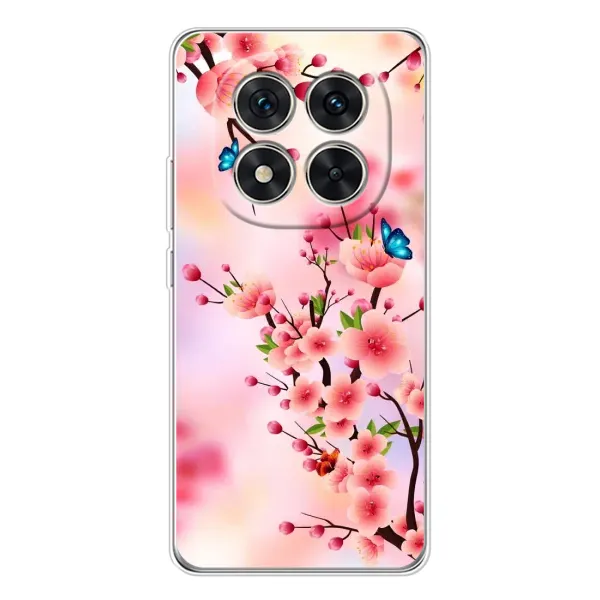 Чехол с рисунком «Бабочки на сакуре» для Xiaomi Redmi Note 14 Pro Plus Чехол с рисунком «Бабочки на сакуре» для Xiaomi Redmi Note 14 Pro Plus