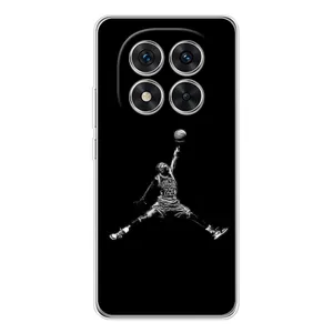 Силиконовый Чехол Nike Air Jordan на Редми Ноут 14 Про Плюс (Джордан)
