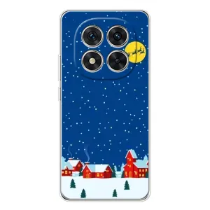 Силиконовый бампер на рождество для Xiaomi Redmi Note 14 Pro Plus (Город в снегу)