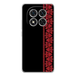 Силиконовый Чехол на Xiaomi Redmi Note 14 Pro Plus (Красная Вышиванка)