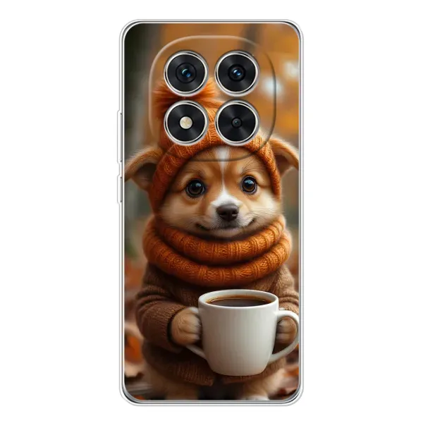 Чехол с рисунком «Собачка с кофе» для Xiaomi Redmi Note 14 Pro Plus Чехол с рисунком «Собачка с кофе» для Xiaomi Redmi Note 14 Pro Plus