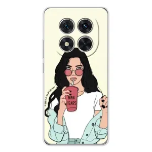 Силиконовый Чехол на Xiaomi Redmi Note 14 Pro Plus с картинкой Стильных Девушек (С напитком)