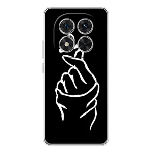 Чехлы (Знак сердечка) на Xiaomi Redmi Note 14 Pro Plus (Сердце на черном)