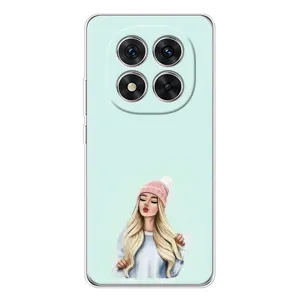 Силиконовый Чехол на Xiaomi Redmi Note 14 Pro Plus с картинкой Стильных Девушек (В шапке)