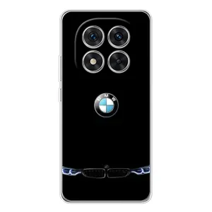 Силиконовый бампер с картинкой машины на Xiaomi Redmi Note 14 Pro (Черный BMW)