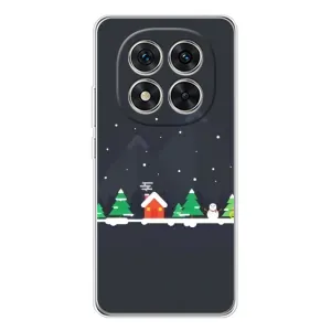 Силиконовый бампер на рождество для Xiaomi Redmi Note 14 Pro (Город зимний)