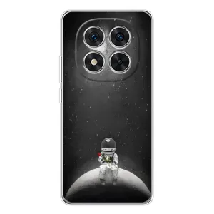 Силиконовый Чехол с принтом "Космонавты" на Xiaomi Redmi Note 14 Pro (Космонавт романтик)