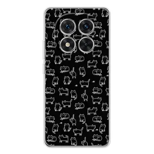 Чехол на тематику: Коты для Xiaomi Redmi Note 14 Pro (Котики на черном)