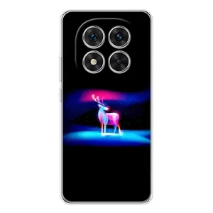 Силиконовый бампер с картинкой животных для Xiaomi Redmi Note 14 Pro (Яркий олень)