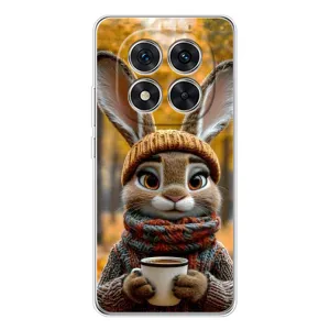 Печатный чехол «Зверята с кофе» для Xiaomi Redmi Note 14 Pro (Зайчик с кофе)